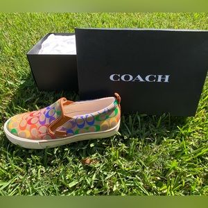 COACH Skate Slip On Sneaker In Rainbow Signature Canvas